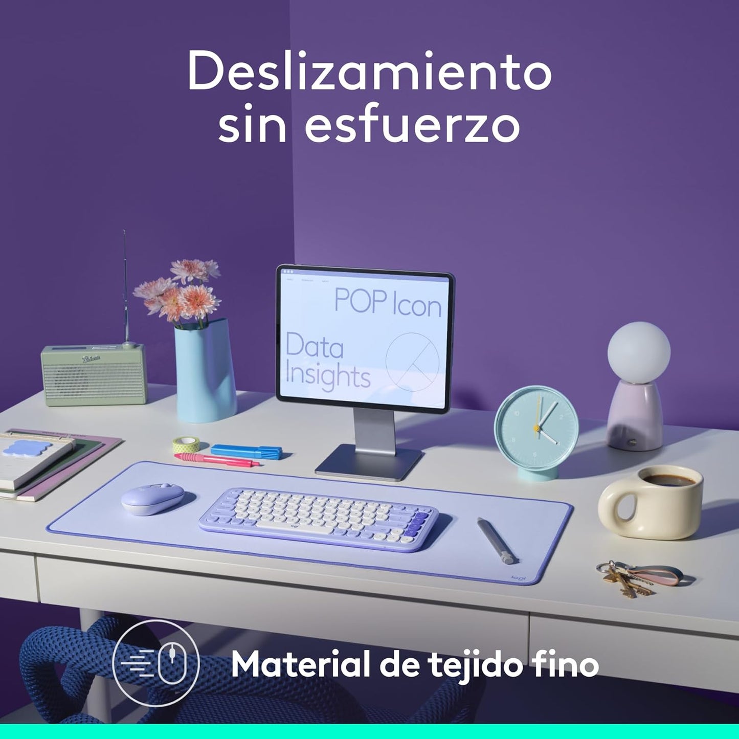 Deskpad Anti-salpicadura 300x700mm (Lila)