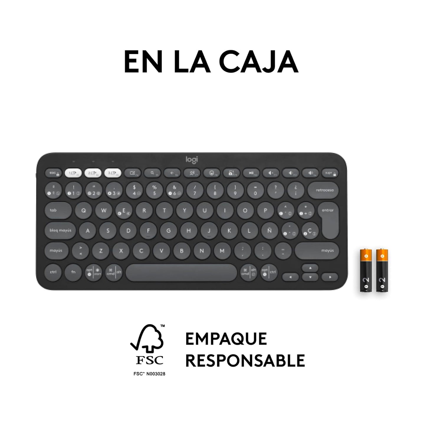 Teclado Inalámbrico Bluetooth Pebble Keys 2 K380s