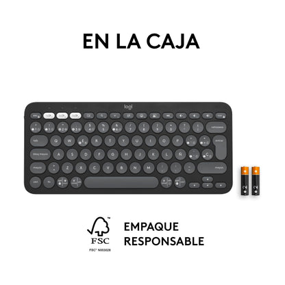 Teclado Inalámbrico Bluetooth Pebble Keys 2 K380s