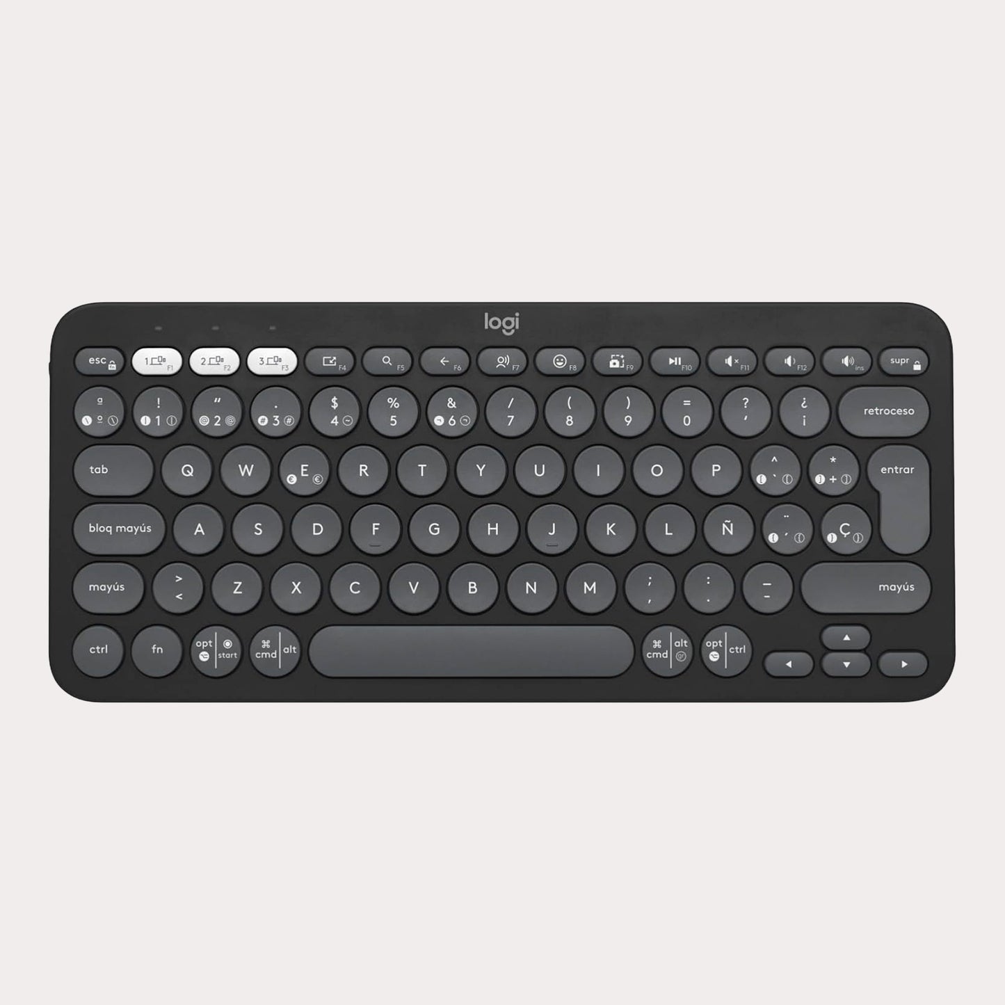 Teclado Inalámbrico Bluetooth Pebble Keys 2 K380s