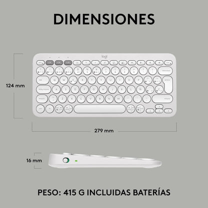 Teclado Inalámbrico Bluetooth Pebble Keys 2 K380s