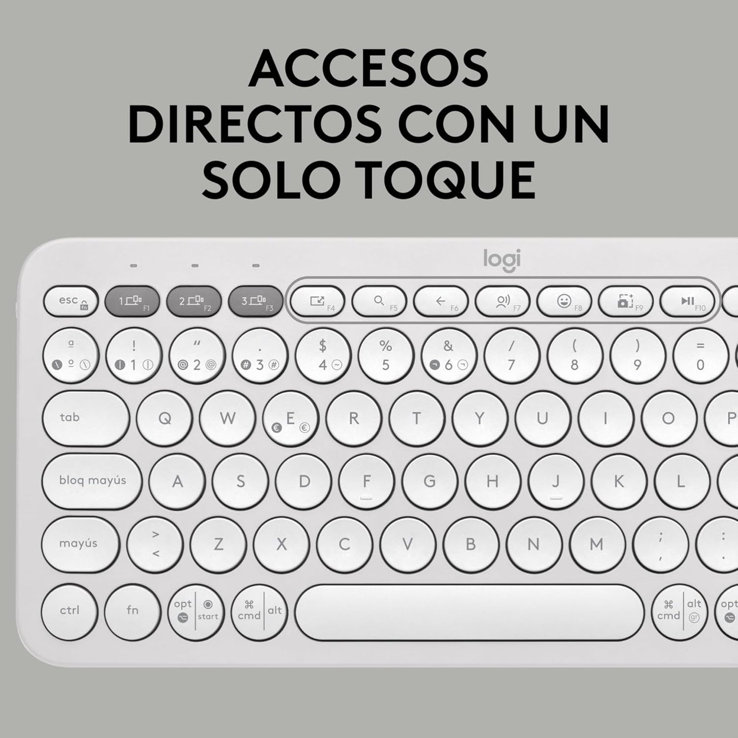 Teclado Inalámbrico Bluetooth Pebble Keys 2 K380s