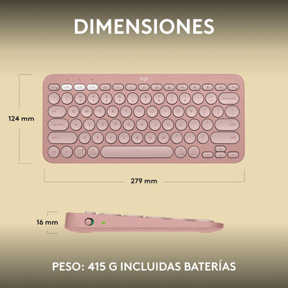 Teclado Inalámbrico Bluetooth Pebble Keys 2 K380s