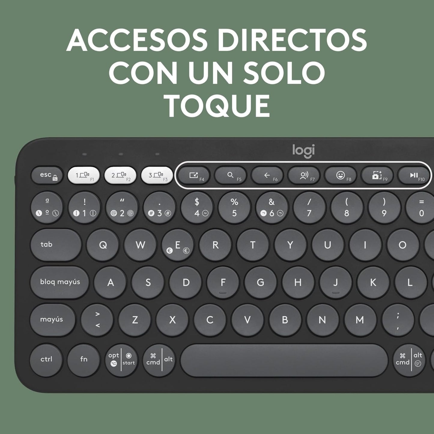 Teclado Inalámbrico Bluetooth Pebble Keys 2 K380s