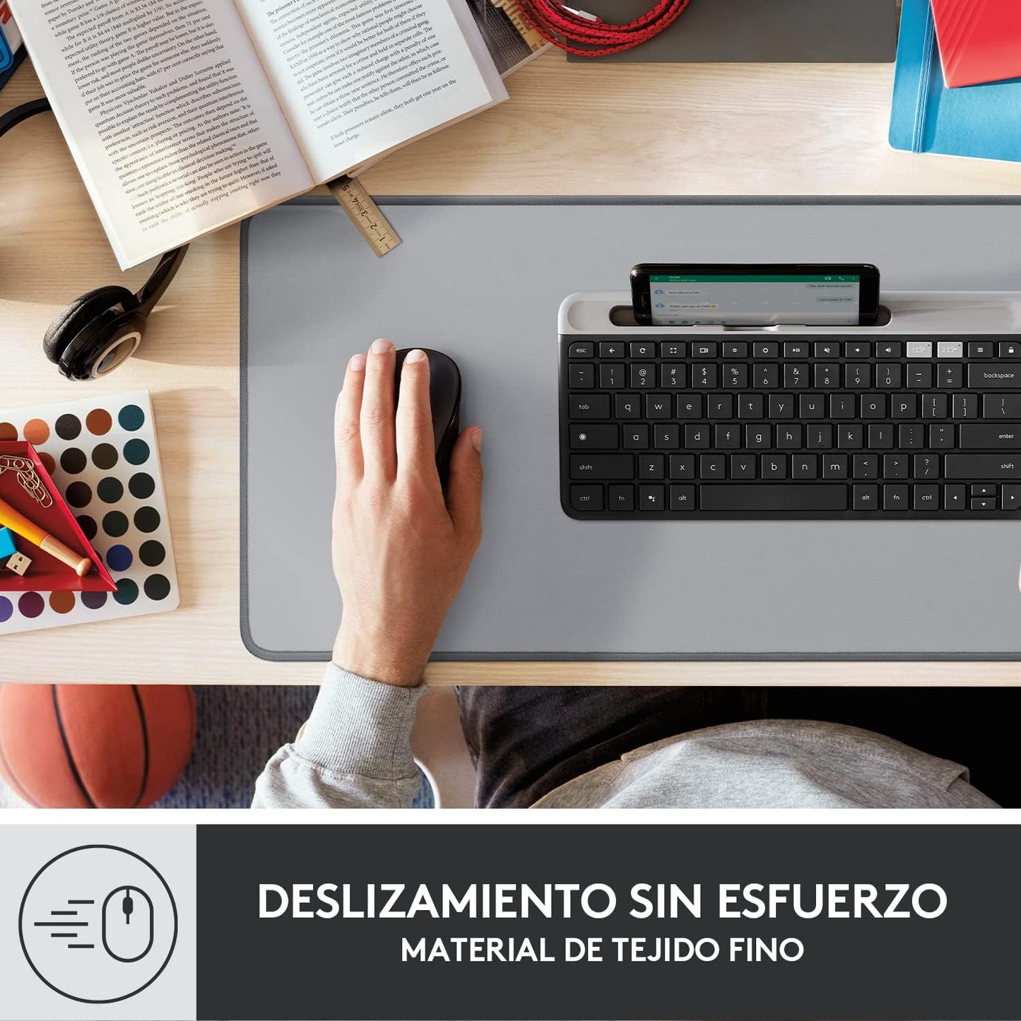 Deskpad Anti-salpicadura 300x700mm (Gris)