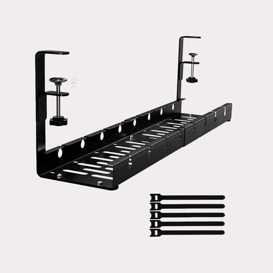 Bandeja Ajustable para Organización de Cables Bajo Escritorio