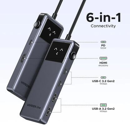 Adaptador Hub USB-C 6 en 1
